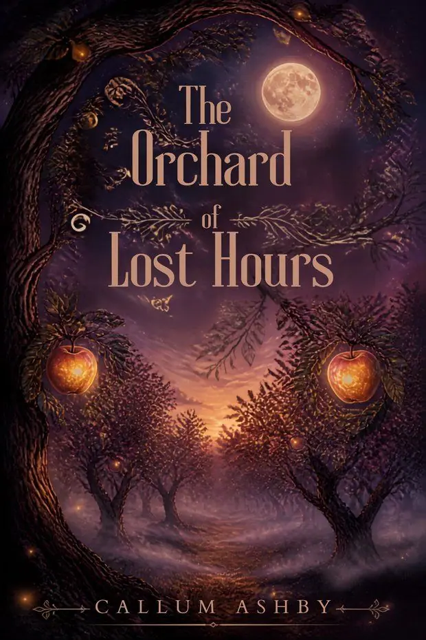 The Orchard of Lost Hours by Callum Ashby — book cover designed and published by Pen & Laurel