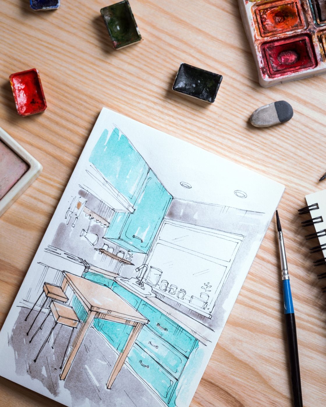 A book illustration themed scene