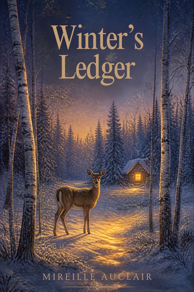 Book cover design for Winter’s Ledger by Mireille Auclair