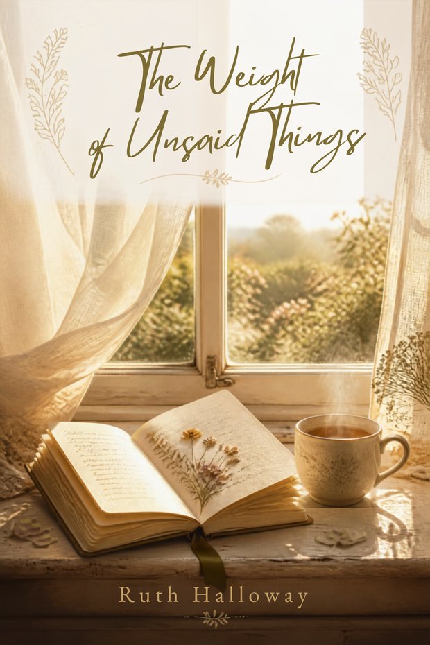 Book cover design for The Weight of Unsaid Things by Ruth Halloway