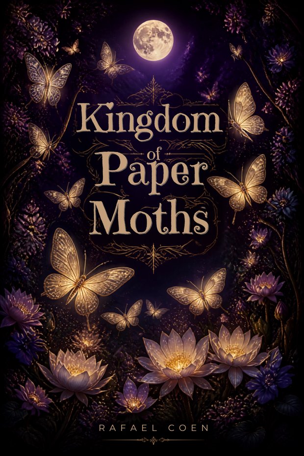 Book cover for Kingdom of Paper Moths by Rafael Coen